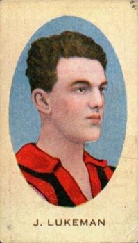 1922 J.J. Schuh Australian Footballers #NNO Joe Lukeman Front